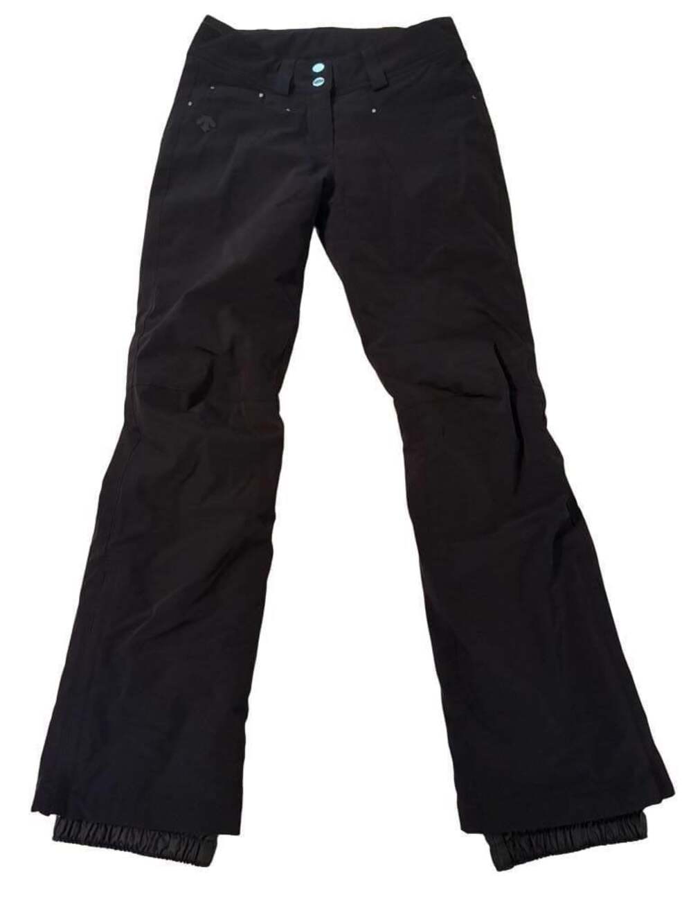 Descente Women’s Size 4 Black Insulated Ski Snow Pants Adjustable Waist Stretch